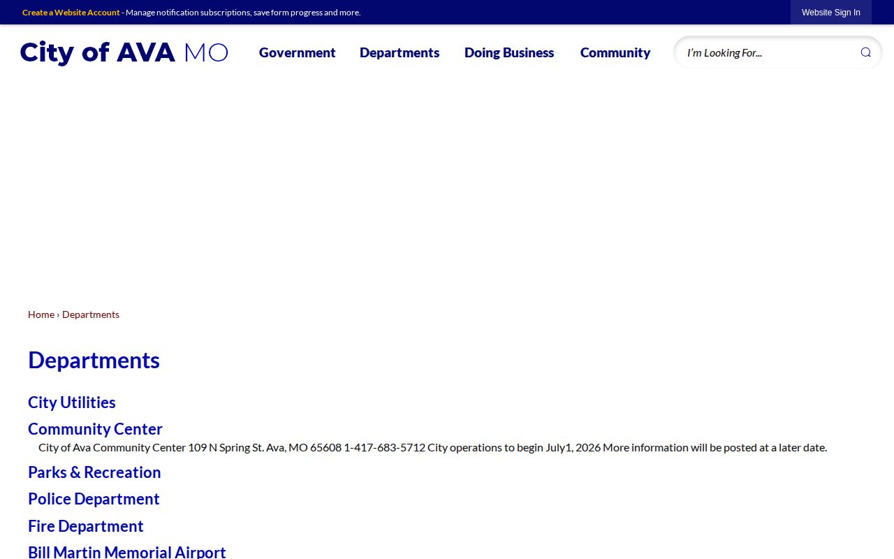 Ava Missouri police arrest-record contact source