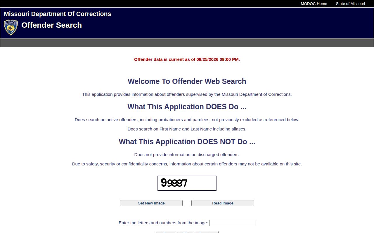 Douglas County Missouri state offender record lookup